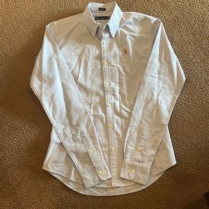 Ralph Lauren Women’s Slim Fit Light Blue Button Down Shirt